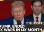 Donald Trump Says Ended Possible Nuclear Disaster, Claims He Ended Six Wars