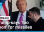 After meeting with Zelensky, Donald Trump says ‘too soon’ for Tomahawks delivery